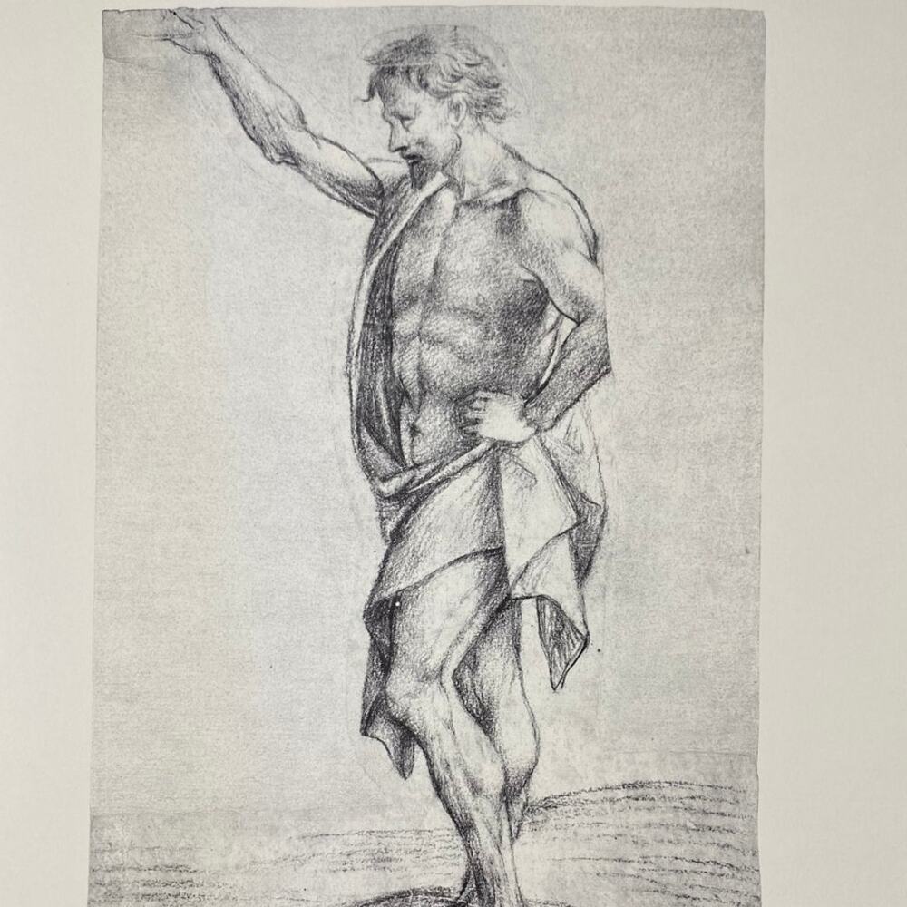 Signorelli, St John the Baptist, Drawing, Print, Classic Art, ~ 240623-WH 595